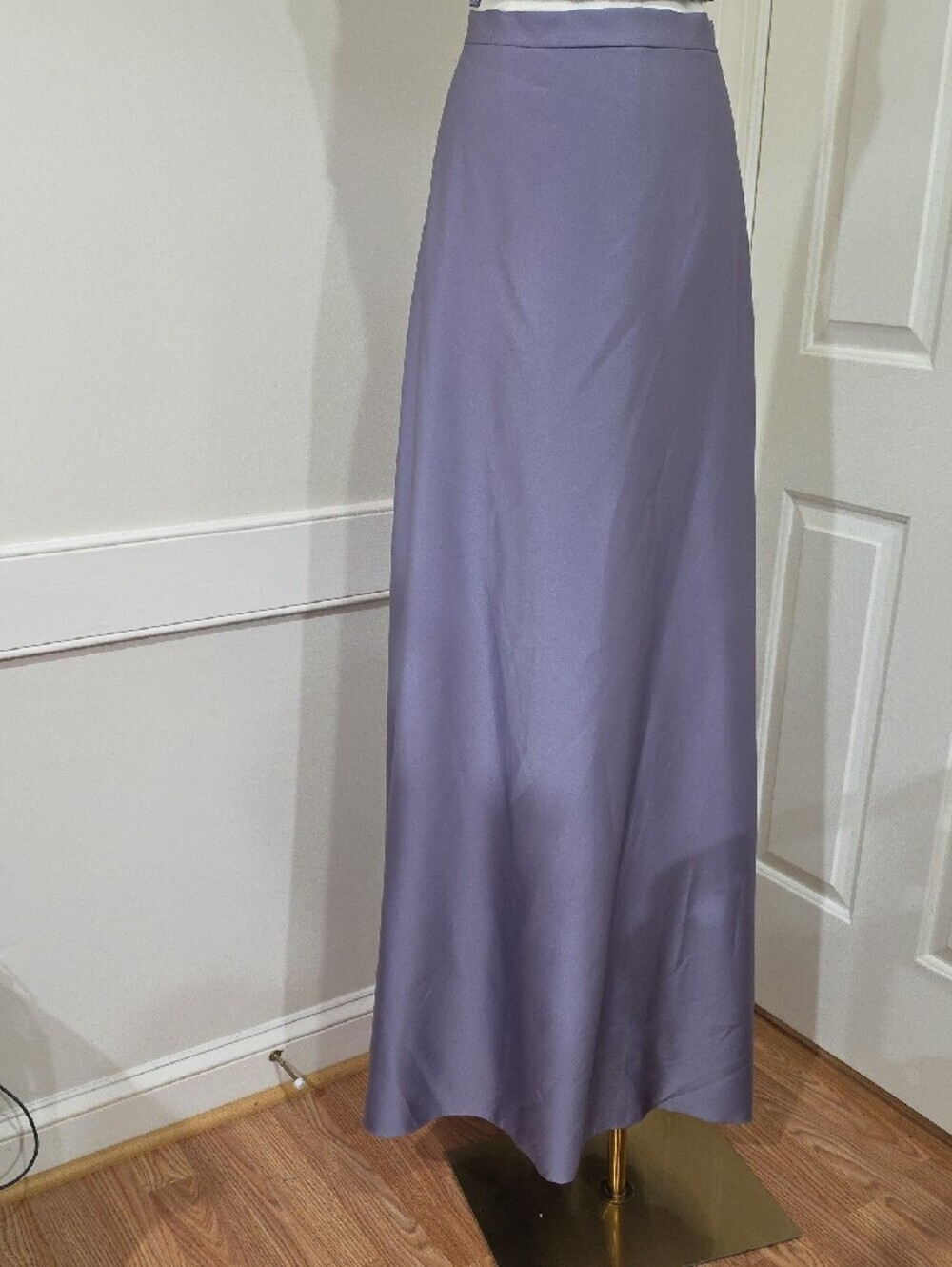 Mori Lee Two Piece Evening Gown-Lavender Satin Size 15/16 Fits Modern Size 10/12 - Picture 5 of 15